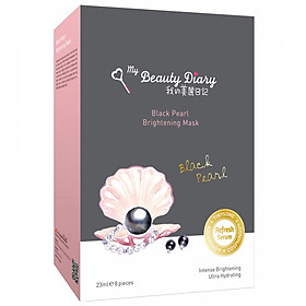 Hộp 8 Miếng My Beauty Diary Black Pearl Mask - Mặt Nạ Ngọc Trai Đen - Hàng Nội Địa Đài Loan