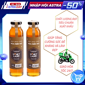 COMBO 2 CHAI Mật Ong Chín Hoa Miền Núi Nguyên Chất Honeyland 470g