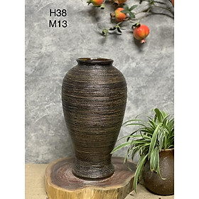 Mua Bình hoa lọ hoa dáng cao dáng đùi dế thích hợp cắm hoa Ly  hoa lay ơn  loa kèn  gốm Minh An Bát tràng cao 37cm