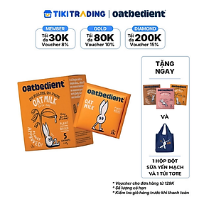 Sữa Yến Mạch Dạng Bột OATBEDIENT Vị Nguyên Bản Thuần Chay Hộp 5 Gói x 28g