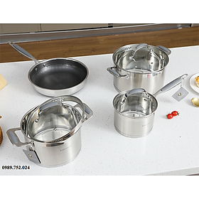 Mua Bộ Nồi Inox 7 Chi Tiết Kaisa Villa KV-30409  Inox 304 Sáng Bền Đẹp - Hàng Chính Hãng