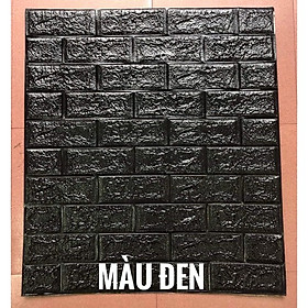 Mua Bộ 10 Tấm Xốp Dán Tường 3D Giả Gạch Đen 70cmx77cm
