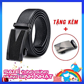 Thắt lưng nam PAGINI DL07 khóa tự động - Dây lưng nam mặt khóa bằng thép không gỉ cao cấp - Tặng thêm 1 mặt khóa cao cấp