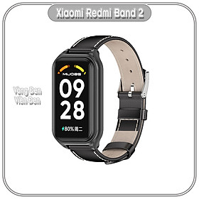 Mua Dây thay thế cho Xiaomi Redmi Band 2 Mijobs dây da mặt kim loại - Hàng Nhập Khẩu