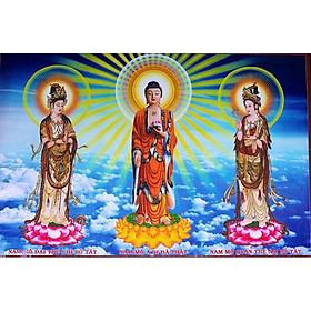 Mua Tranh thêu chữ thập Tam Thế Phật kt79x59cm 53565