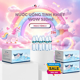 Lốc 6 Chai Nước tinh khiết WOW loại 520ml
