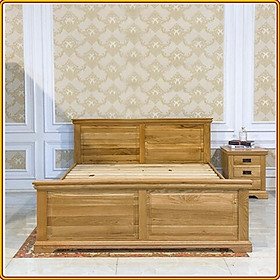 Giường ngủ Tundo gỗ sồi 1m8 x 2m