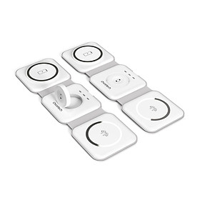 Mua Đế sạc không dây Mag-safe 3in1 gấp gọn Choetech T588 công suất 15w dùng cho I-phone  tai nghe và Ap-ple Watch (Hàng chính hãng)