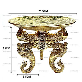 Mua CHÒ ĐỒNG 3 CHÂN ĐẶT DĨA TRÁI CÂY THỜ CÚNG DC3 DC4 CAO 21CM 25CM