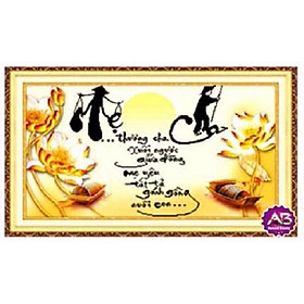 Mua Tranh đính đá cha mẹ df131  kích thước 75x48 cm