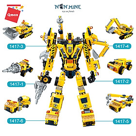 Bộ Xếp Hình Lắp Ráp Qman 479 Mảnh Robot Người Máy Kĩ Thuật 1417 Cho Trẻ Từ 6 Tuổi