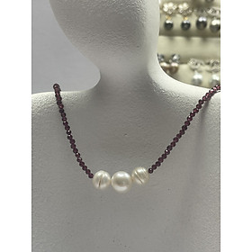 Dây cổ Choker Trai ngọt và Đá Ganet tự nhiên