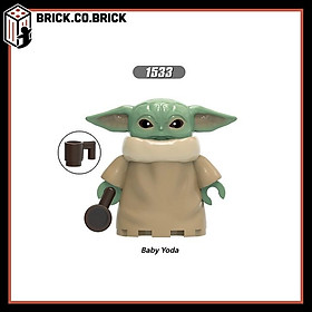 Đồ chơi Xếp hình Nhân vật Baby Yoda minifig Chiến tranh giữa các vì sao Star Wars X1533 KT1039 - X-1533