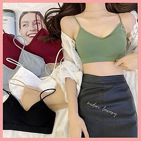 Áo lót bra cotton co dãn màu Vintage cực đẹp - A1217