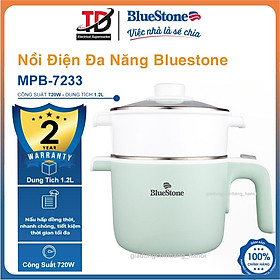 Nồi điện đa năng BlueStone MPB-7233, Công Suất 720W, Nấu Hấp Cùng Lúc, Hàng chính hãng