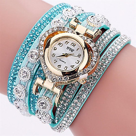 Women Luxury Crystal Bracelet Wristwatch Lady Analog Watch Jewelry