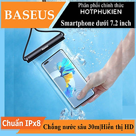 Mua Túi chống nước waterproof cao cấp cho điện thoại 7.2 inch trở xuống chuẩn chống nước IPx8 hiệu Baseus Cylinder Slide-cover không ảnh hưởng chất lượng ảnh chụp quay video của camera - hàng nhập khẩu