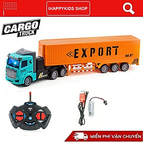 Xe tải đầu kéo điều khiển từ xa chở hàng xuất nhập khẩu tỷ lệ 1:48 dành cho trẻ em