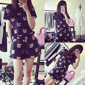 Bộ Đồ Ngủ Nữ Cotton Đồ Mặc Nhà Kiểu Dáng 01