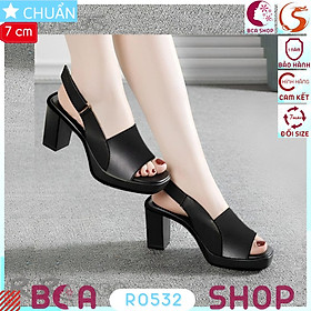 Giày cao gót nữ hở mũi màu đen 7p RO532 ROSATA tại BCASHOP thiết kế cá tính và tôn chân cực kì, thích hợp cho cô nàng công sở