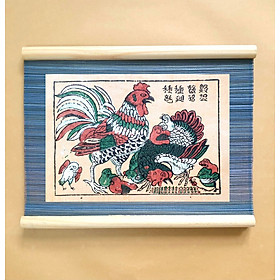 Mua Tranh Gà thư hùng - Tranh dân gian Đông Hồ - Dong Ho folk woodcut painting
