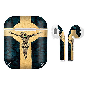 Mua Miếng dán skin chống bẩn cho tai nghe AirPods in hình Cây Thập Giá Celt - lsm010 (bản không dây 1 và 2)