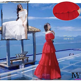 VÁY TRẮNG TAY BỒNG 2 LỚP XÒE TẦNG CÔNG CHÚA  ĐẦM MAXI TRỄ VAI CỔ VUÔNG  CHUN EO HOT  Shopee Việt Nam