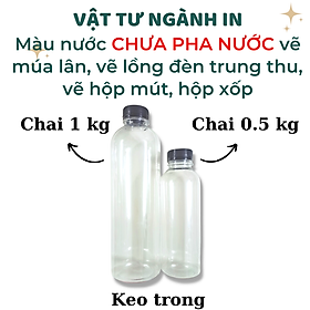 Màu nước CHƯA PHA NƯỚC vẽ múa lân, vẽ lồng đèn trung thu, vẽ hộp mút, hộp xốp
