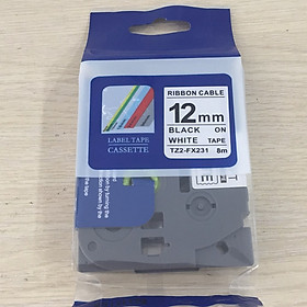 Mua Nhãn TZ2-FX231 siêu dẻo - Chữ đen trên nền trắng 12mm - Hàng nhập khẩu