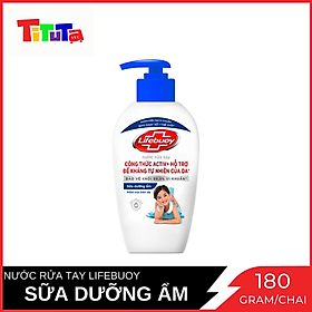 Nước rửa tay Lifebuoy NRT Chăm sóc da Xanh 180g