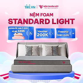Nệm Foam Hoạt Tính Thuần Việt Standard Light - Miễn Phí Vận Chuyển, Bảo Hành 10 Năm, Trả Góp 0%