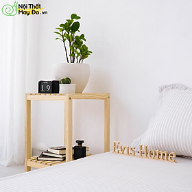 Kệ Đầu Giường Đa Năng - Shelf 2F - Thiết Kế Mặt Thanh Gỗ Hiện Đại - Lắp Ráp Dễ Dàng - Có 2 Màu Sắc Lựa Chọn