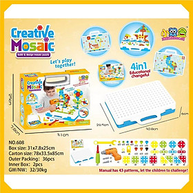Mua Đồ Chơi Máy Khoan Creative MOSAIC cao cấp 237 chi tiết 4in1 (3+)