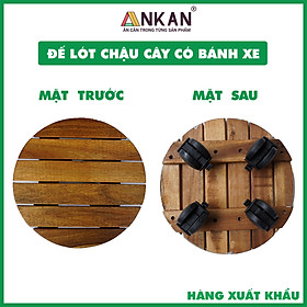 Đế Lót Chậu Cây Có Bánh Xe Thương Hiệu ANKAN, Đế Để Chậu Cây, Có Bánh Xe