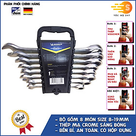 Mua Bộ cờ lê vòng miệng 8 chi tiết 8mm - 19mm đa năng Michelin DS001 - Chìa khóa mở  có hộp đựng  thép chuyên dụng  mở đai ốc bulông dễ dàng