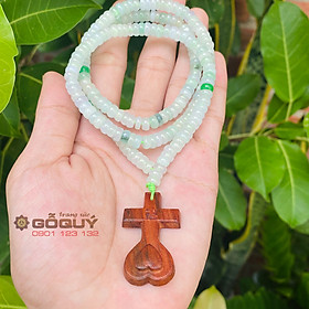 Dây đeo Thiên Tâm Đạo gỗ trắc dây đá ngọc Jadeite