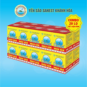 [Combo 20 lọ] Nước Yến sào Khánh Hòa Sanest Fucoidan Nhân sâm đóng lọ 70ml - 700