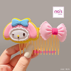 Xược tóc xước tóc cài tóc mái lược vắt tóc dễ thương dài 8.5cm rộng 4.5cm