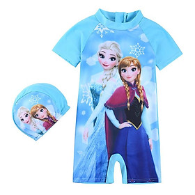 Bộ bơi, đồ bơi elsa, sophia liền thân cho bé - mt88.50