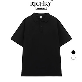 [Mã INBAU300 giảm 10% đơn 250K] Áo Polo Unisex Richky Polo Shirt Premium Luxury Basic Đen – RKO3