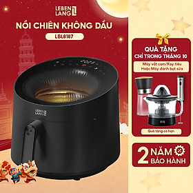 Nồi chiên không dầu Lebenlang LBL8187, 1500W, nồi 5L, mặt kính cường lực, bảo hành 2 năm - hàng chính hãng