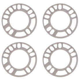 4 Pieces 5mm Universal Aluminum Alloy Car Wheel Spacer Shims for Car