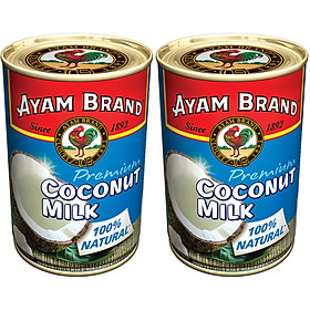 Nước Cốt Dừa Nguyên Chất Ayam Brand Lốc 2 Lon (400ml x 2)
