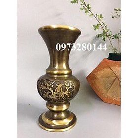 Mua Lọ hoa bông cúc bằng đồng màu giả cổ 30cm