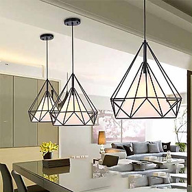 Mua Đèn thả đơn kim cương khung sắt tĩnh điện kèm bóng led phi 250 + Video hướng dẫn lắp đặt DT6527