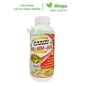 Phân bón vi lượng Canxi Bo Kẽm Sữa 1 lít Chống Rụng Hoa và Trái Non