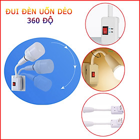 Mua Đui Đèn E27 Uốn Dẻo Xoay 360 Độ FN8816 Có Công Tắc Tiện Lợi