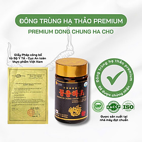 [TẶNG TRÀ SÂM] Đông Trùng Hạ Thảo Premium - Hộp 90 viên