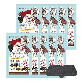 Miếng dán lột mụn mũi đầu đen Dewytree Black Head Out Nose Patch (hộp /10 miếng)