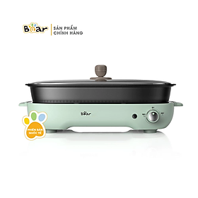 Mua  Hàng Chính Hãng  Nồi Lẩu Nướng 3 Khay Đa Năng (3 in 1) Bear SUBE004  khay lẩu 4 lít  khay bánh 6 khuôn nhỏ tròn  khay nướng thịt với công suất 1200W  có thể tự điều chỉnh nhiệt độ và tăng nhiệt nhanh chóng với mức lửa lớn